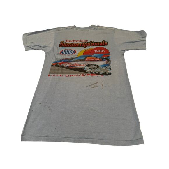 Vintage Budweiser Spring Nationals Drag Racing T Shirt - Picture 2 of 7
